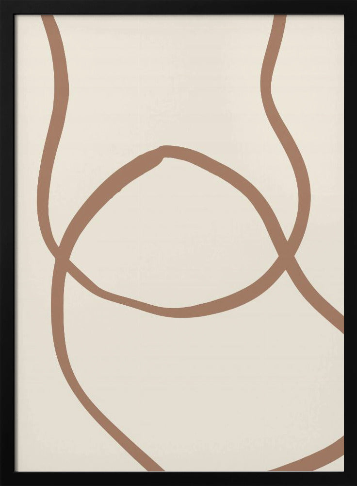 Abstrakte Linien Mokka 6 | Poster