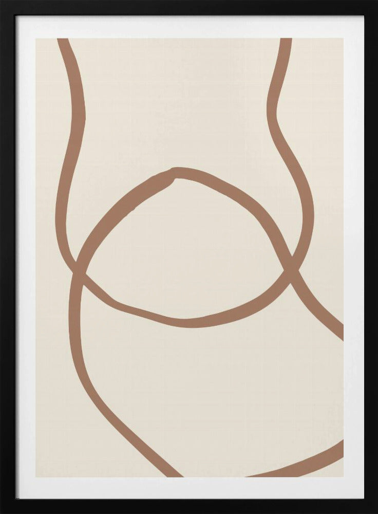 Abstrakte Linien Mokka 6 | Poster