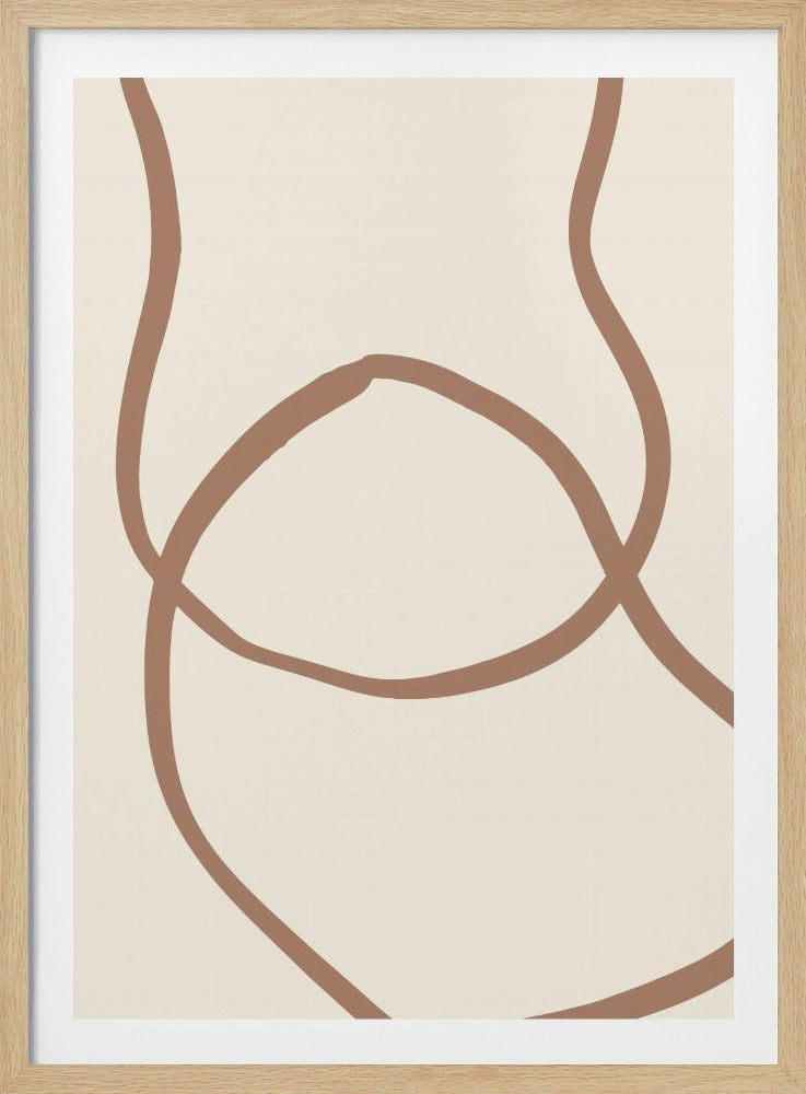 Abstrakte Linien Mokka 6 | Poster