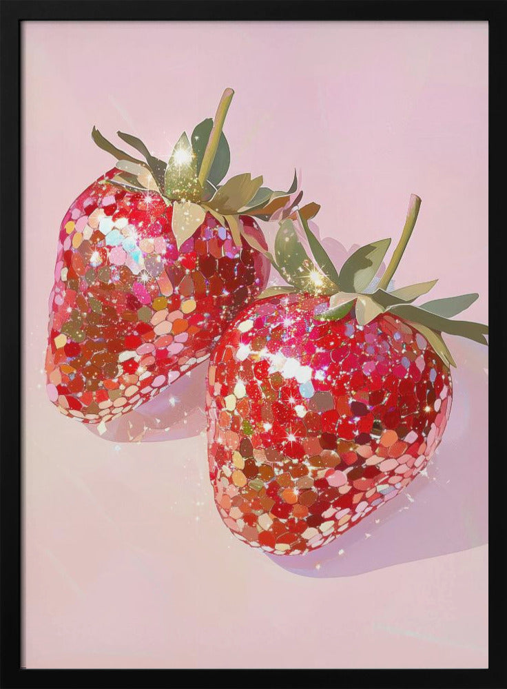 Glitzernde Erdbeeren | Poster