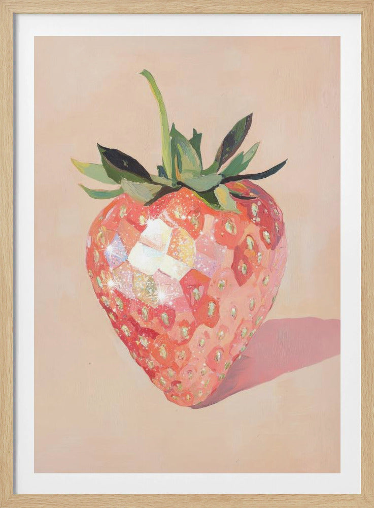 Glitzernde Erdbeere | Poster