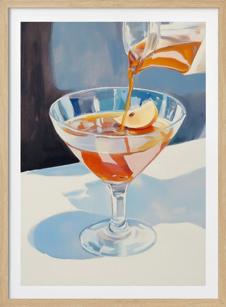 Zitronentee in ein Glas gießen | Poster