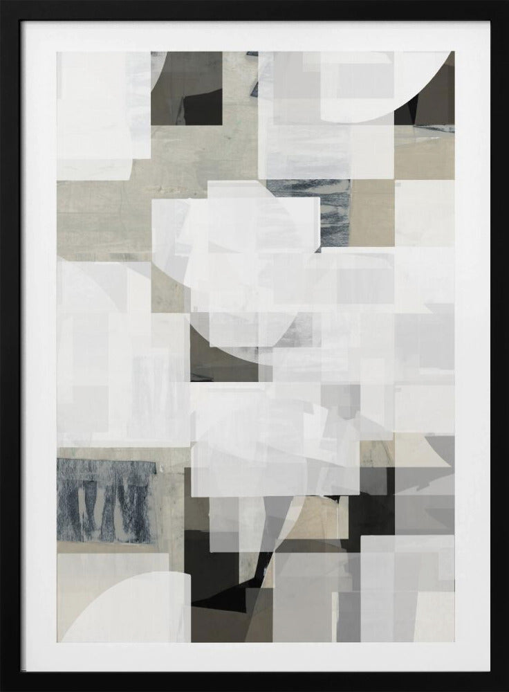 Abstract Mocha Black White Composition No. 3 | Poster