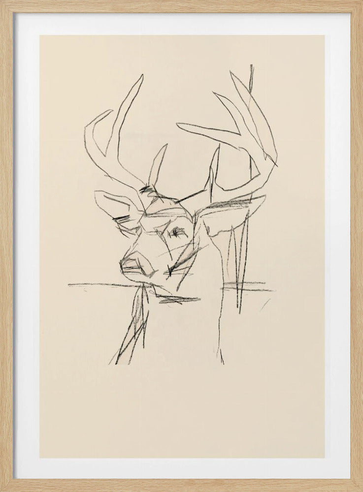 Étude Cerf (Hirsch) Nr.1 | Poster