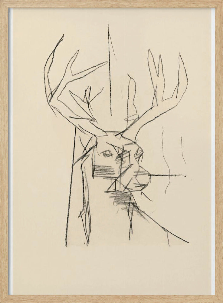 Etude Cerf (Hirsch) Nr.2 | Poster