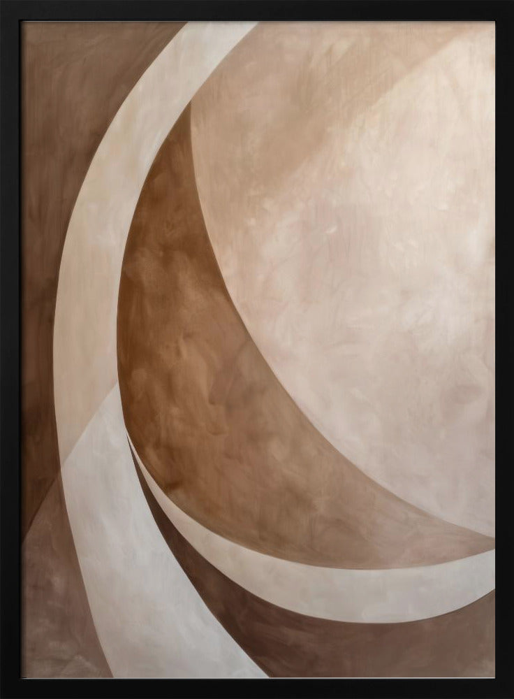 Abstrakte Kunst Beige Braun Geo Abstrakt | Poster