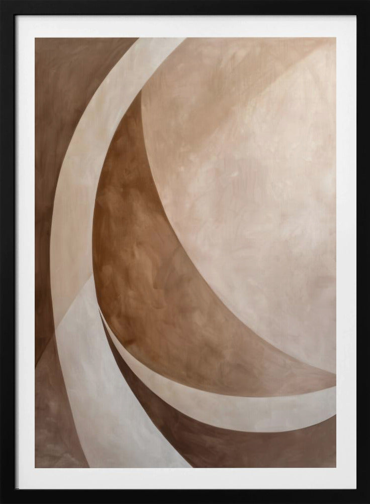 Abstrakte Kunst Beige Braun Geo Abstrakt | Poster