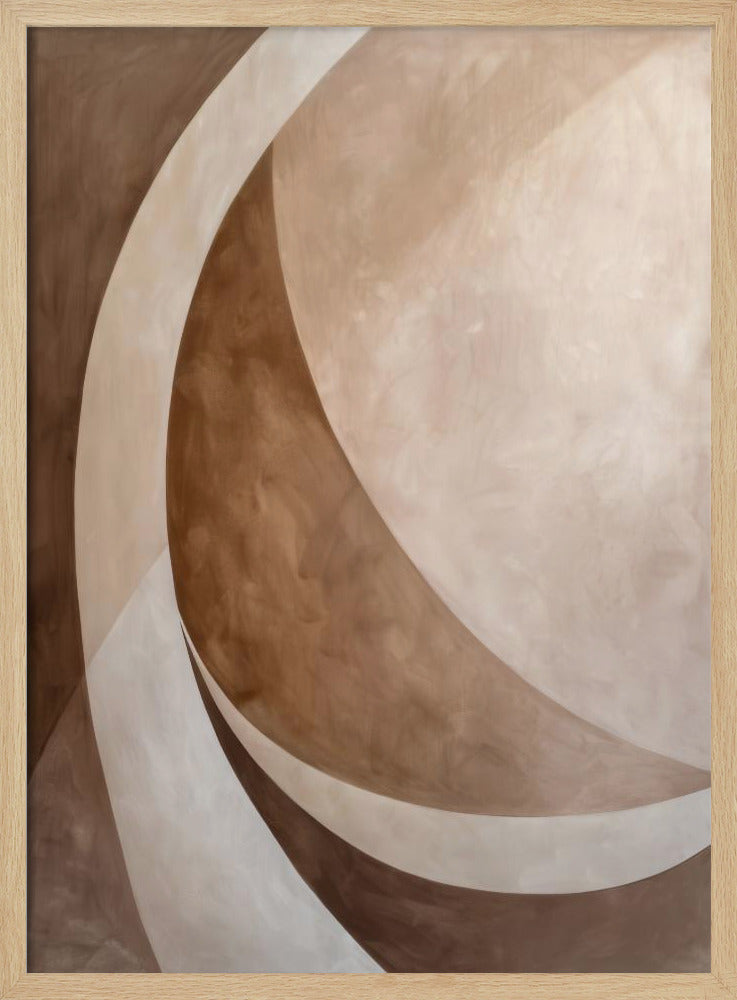 Abstrakte Kunst Beige Braun Geo Abstrakt | Poster