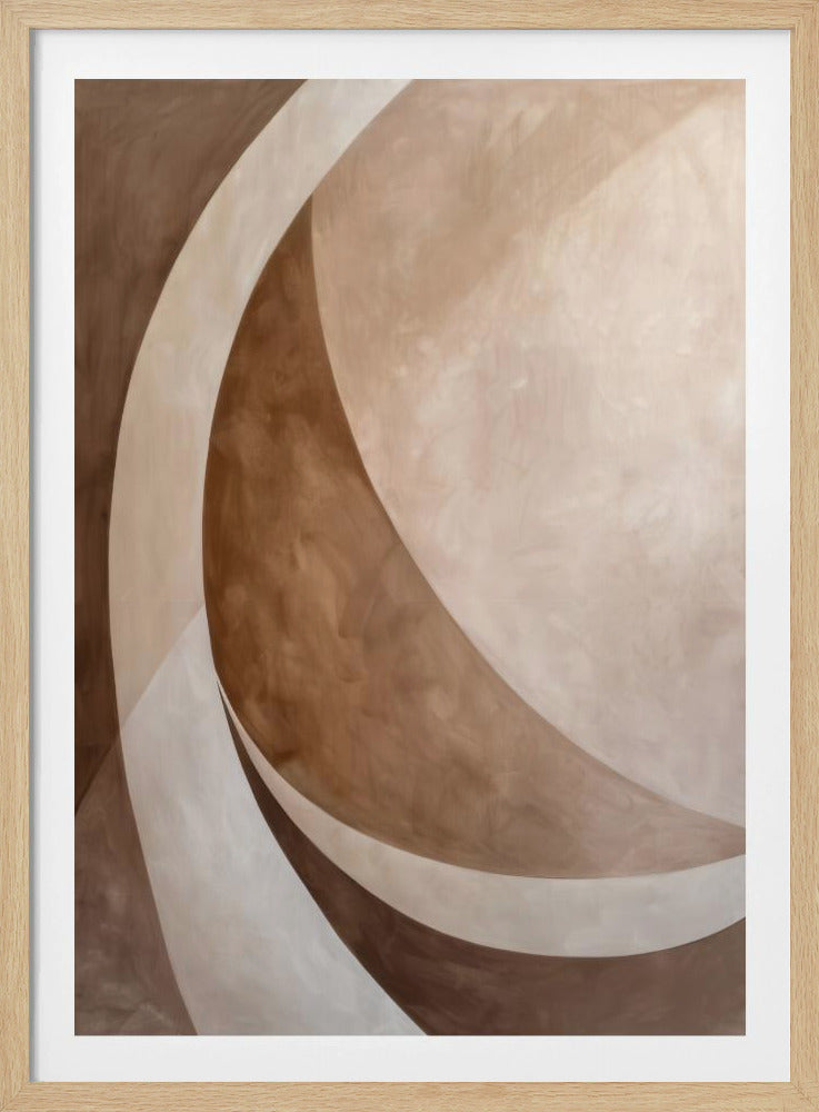 Abstrakte Kunst Beige Braun Geo Abstrakt | Poster