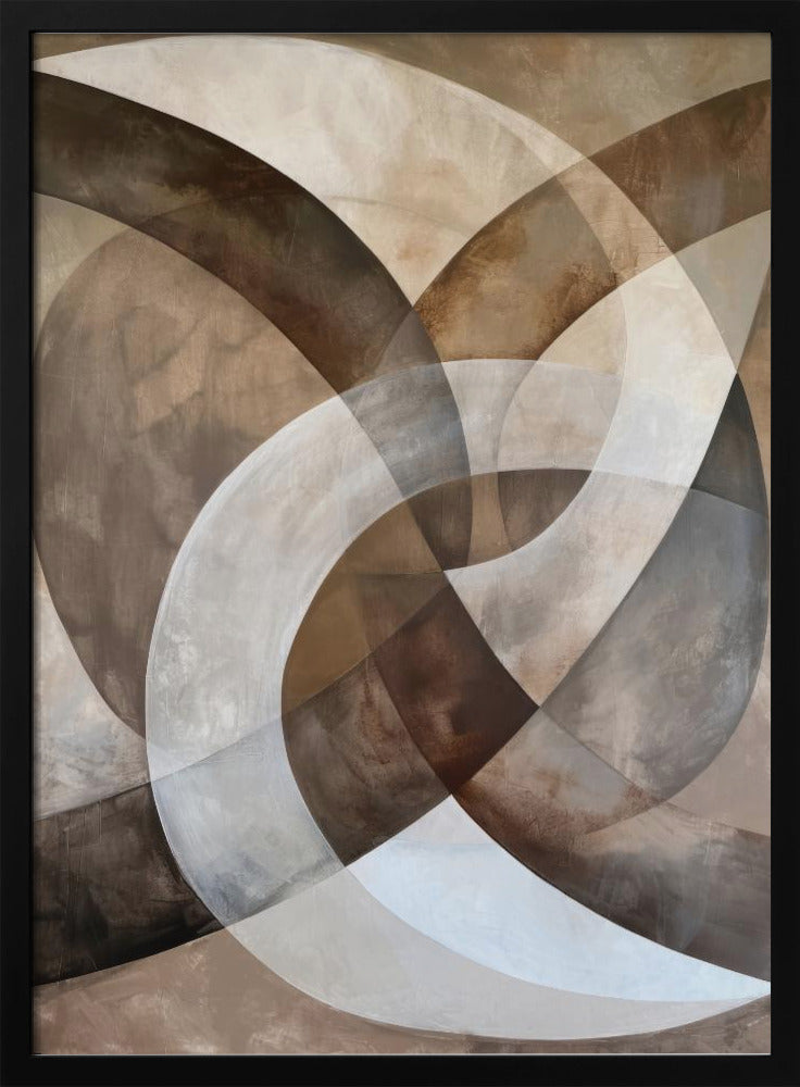 Abstrakte Kunst Beige Braun Geo Abstrakt | Poster