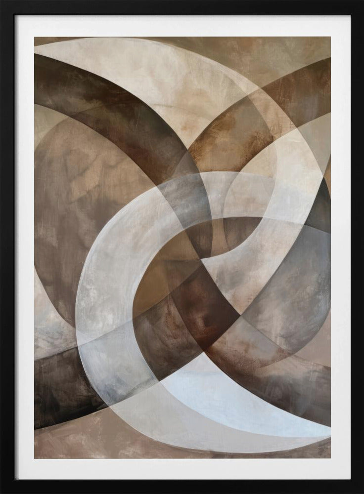 Abstrakte Kunst Beige Braun Geo Abstrakt | Poster