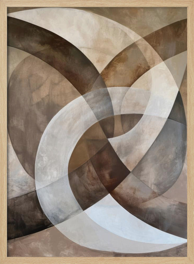 Abstrakte Kunst Beige Braun Geo Abstrakt | Poster