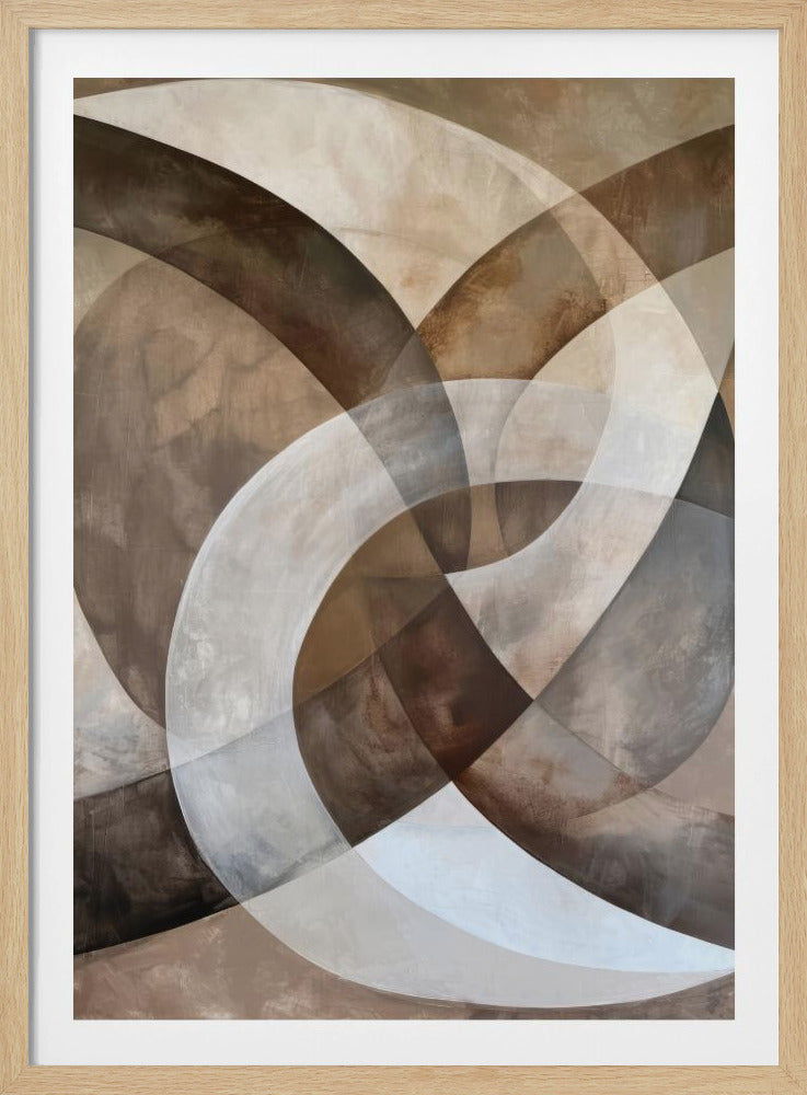 Abstrakte Kunst Beige Braun Geo Abstrakt | Poster