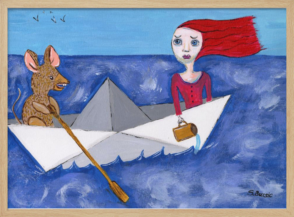 Fahren Sie nicht mit einer Ratte in einem Papierboot raus. | Poster
