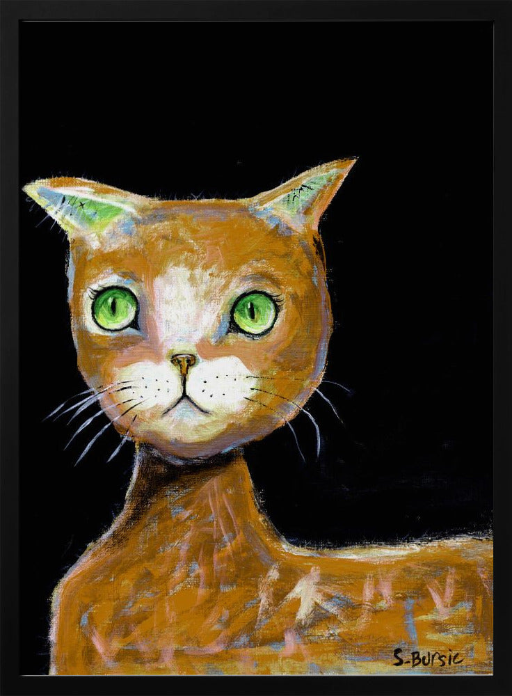 Die braune Großaugenkatze | Poster