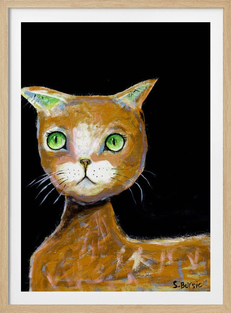 Die braune Großaugenkatze | Poster