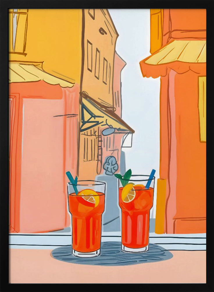 Zwei Aperols bitte! | Poster
