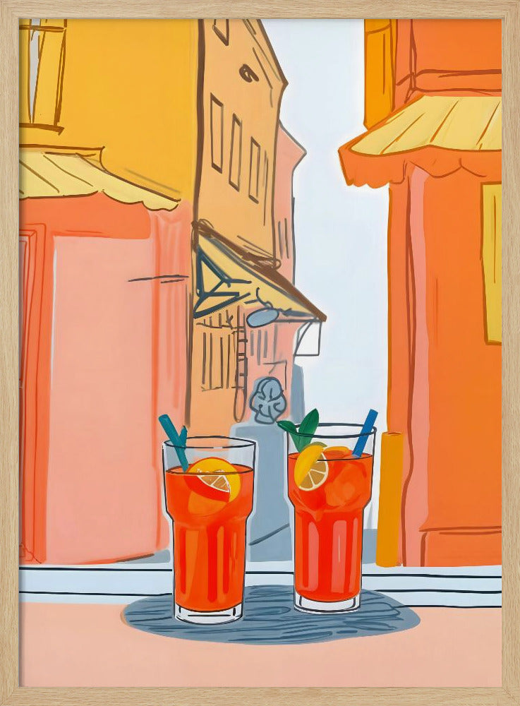 Zwei Aperols bitte! | Poster