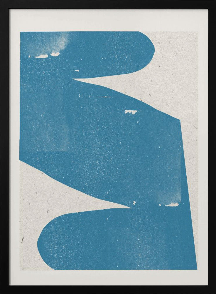Blaue abstrakte Kurve | Poster