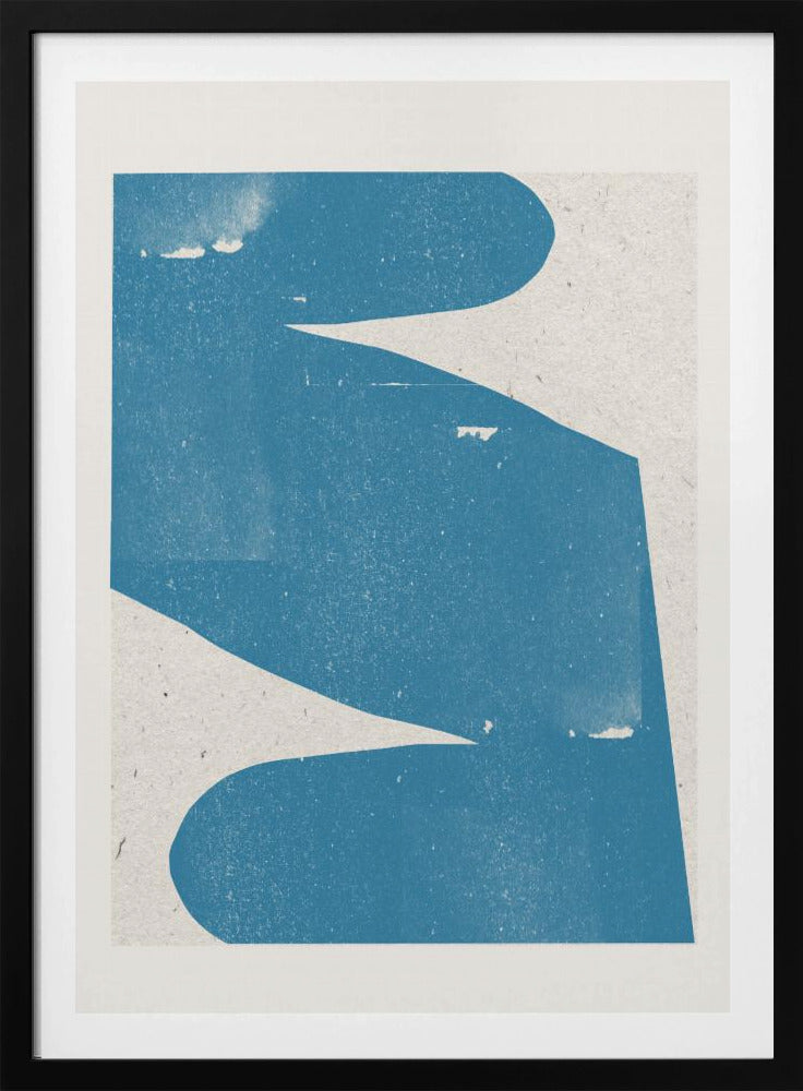 Blaue abstrakte Kurve | Poster