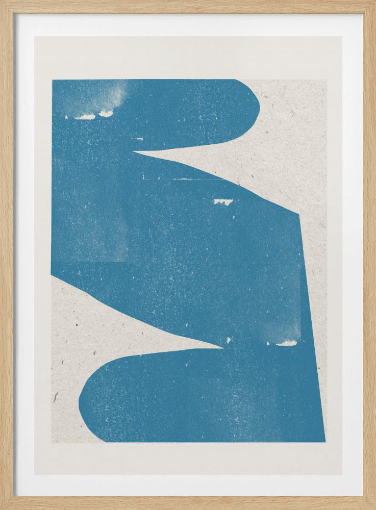 Blaue abstrakte Kurve | Poster