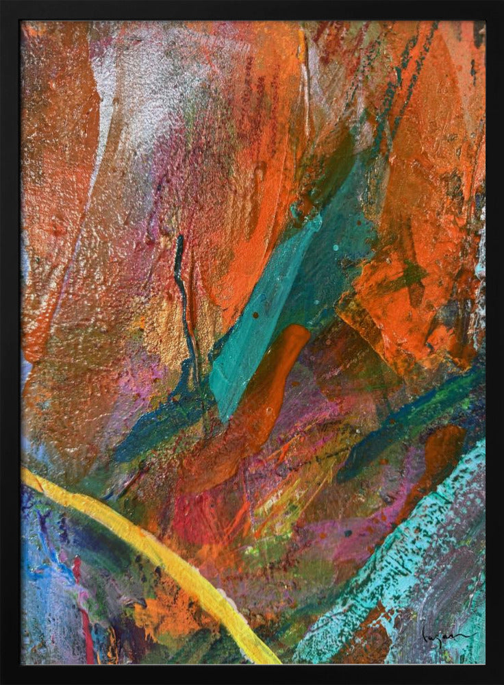 Lebendiges expressionistisches Orange | Poster