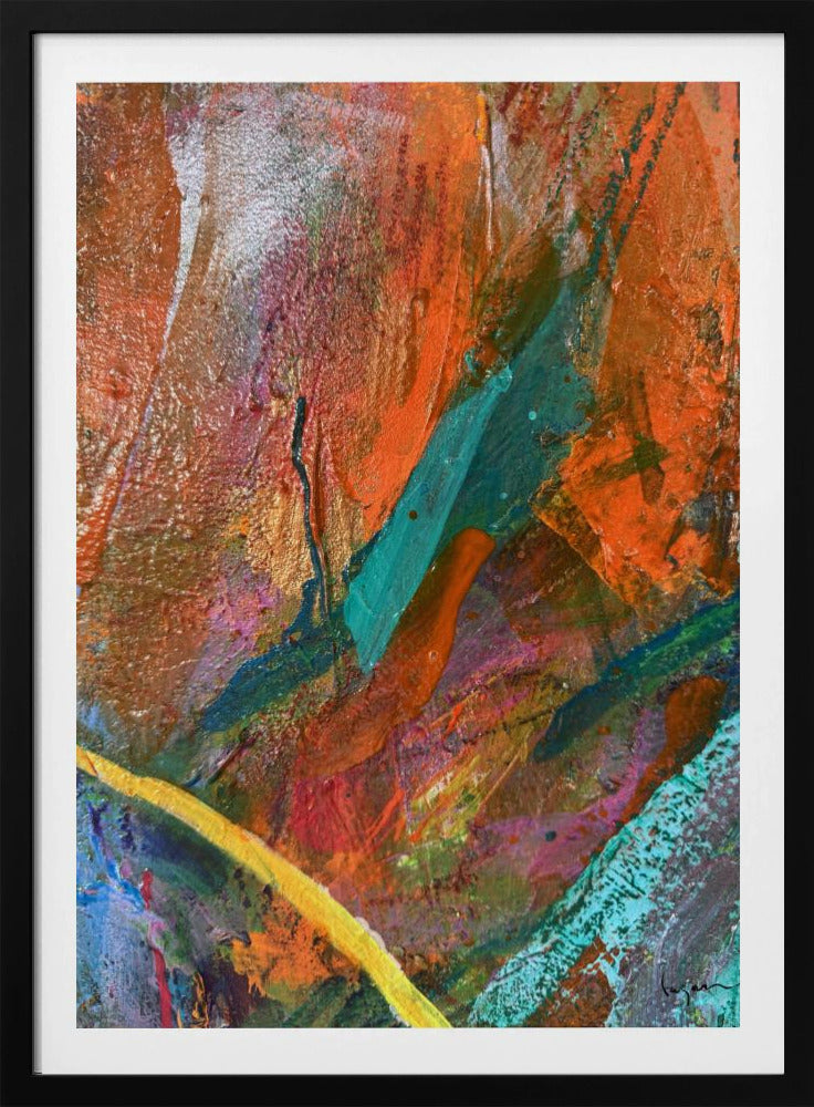 Lebendiges expressionistisches Orange | Poster
