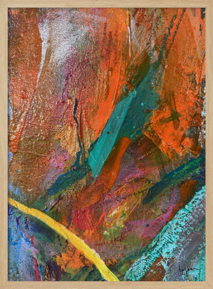 Lebendiges expressionistisches Orange | Poster