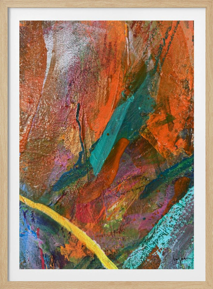 Lebendiges expressionistisches Orange | Poster