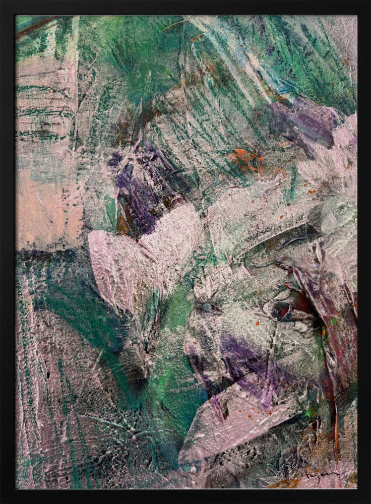 Textured Green Geode | Poster