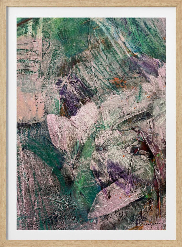 Textured Green Geode | Poster