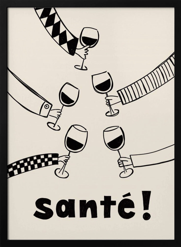 Santé Weinparty mit Freunden | Poster