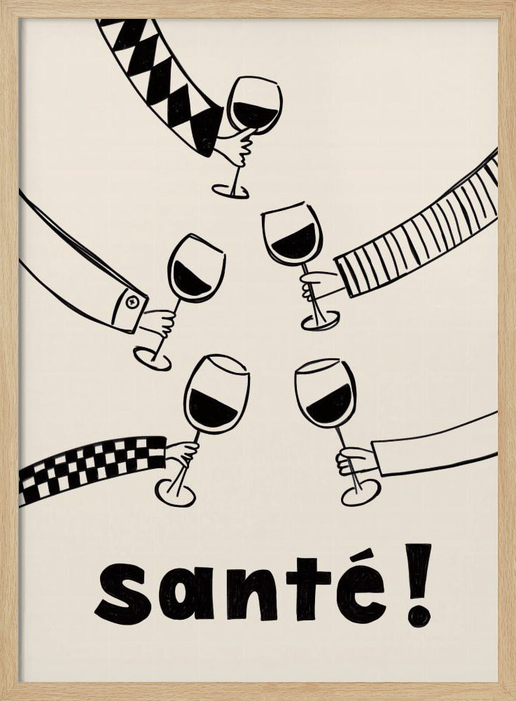 Santé Weinparty mit Freunden | Poster