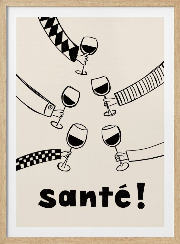 Santé Weinparty mit Freunden | Poster