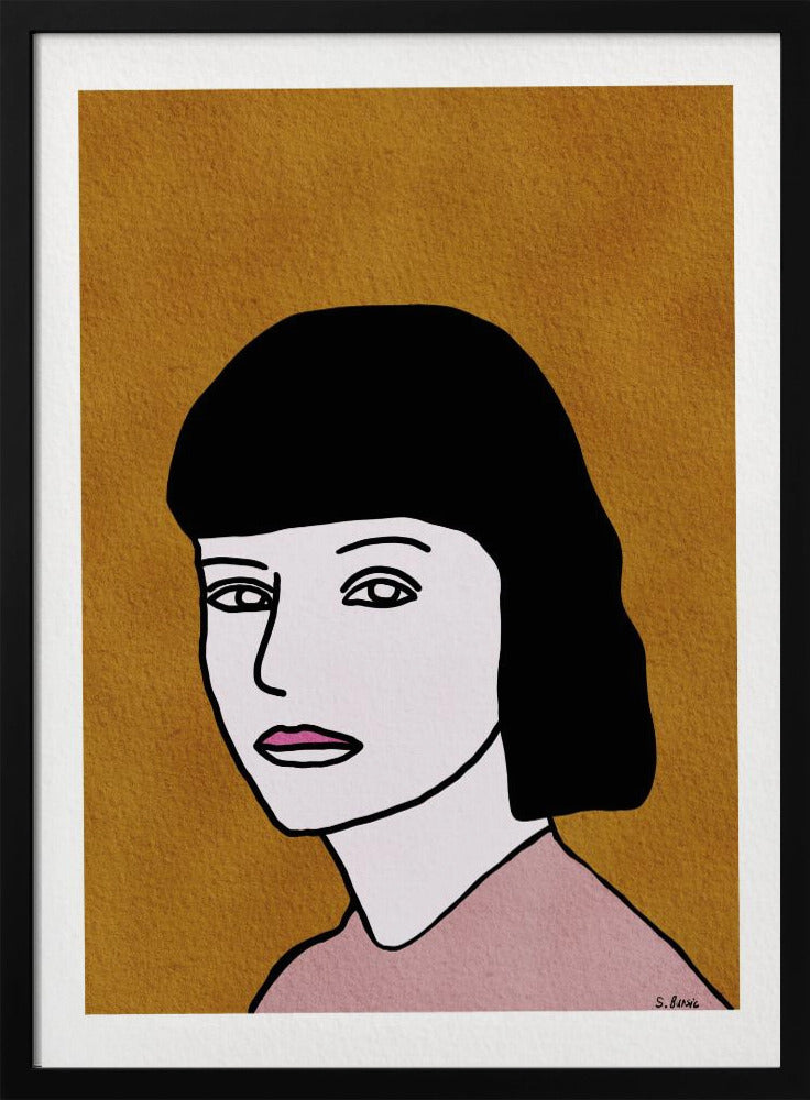 Dame schaut | Poster