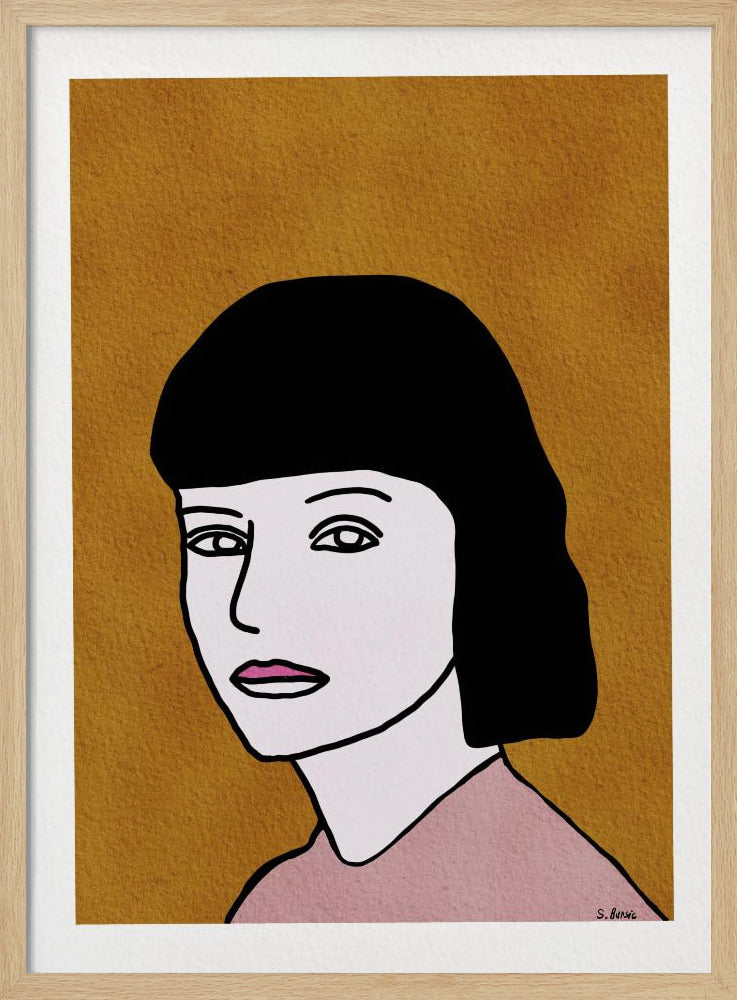 Dame schaut | Poster
