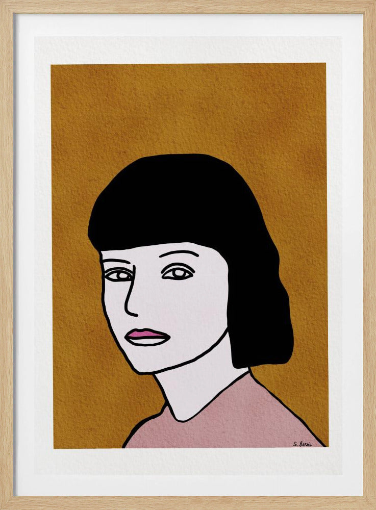 Dame schaut | Poster