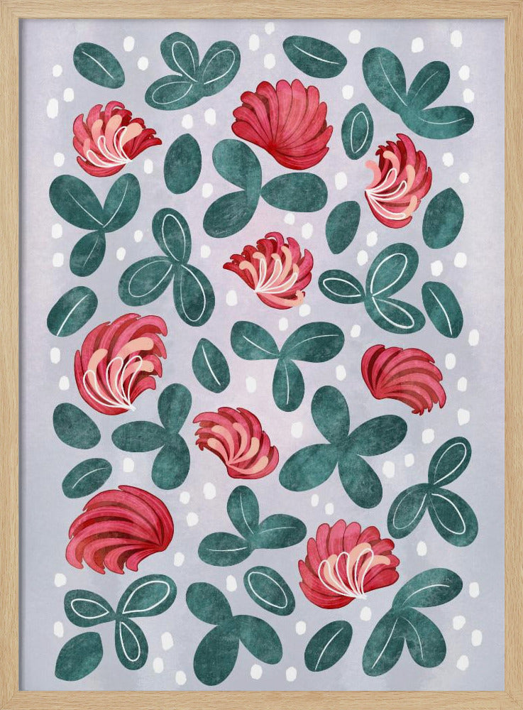 Rote Blumen III | Poster