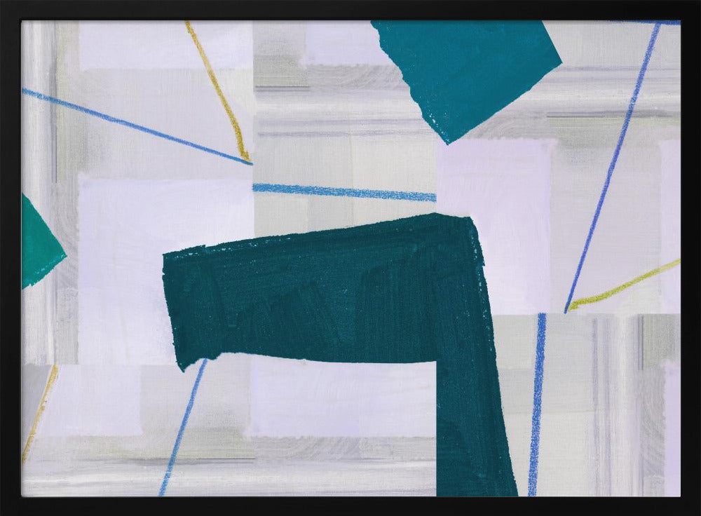 Abstrakte Komposition in Blau 3 | Poster
