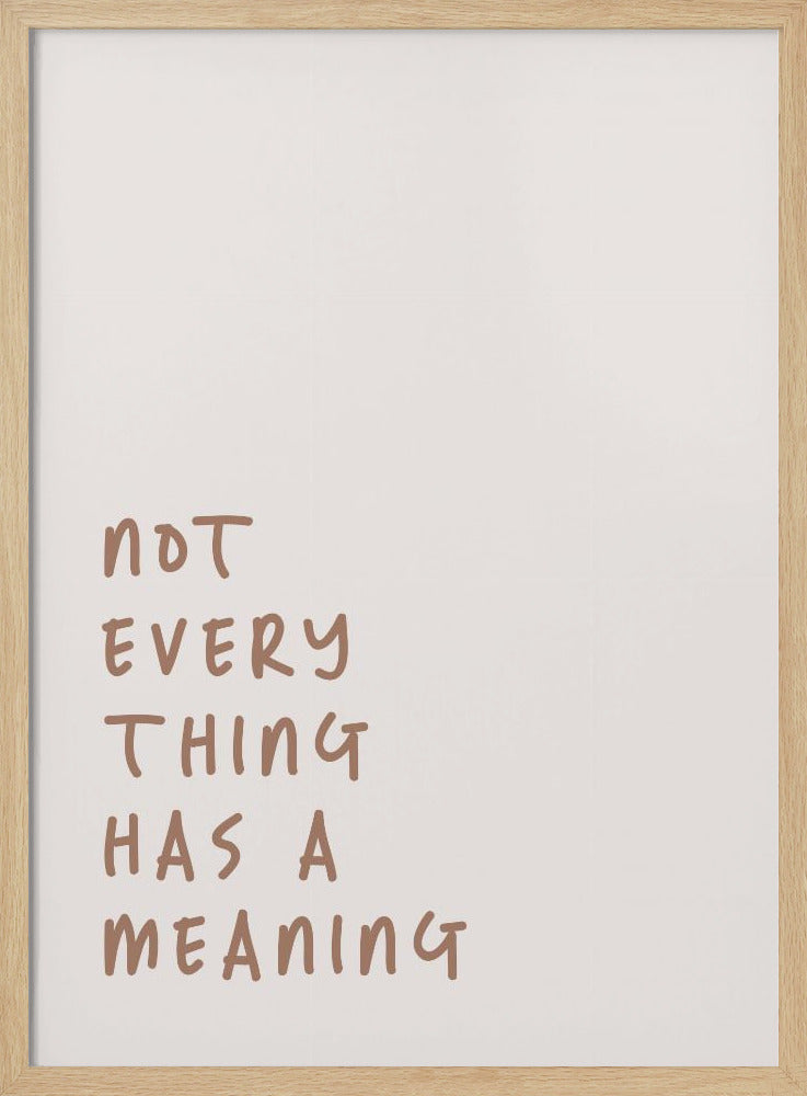 Keine Bedeutung | Poster