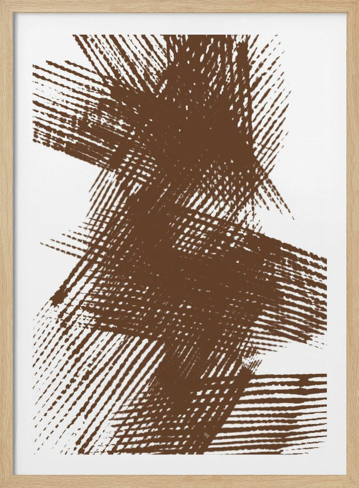 Abstrakte braune sich kreuzende Linien | Poster
