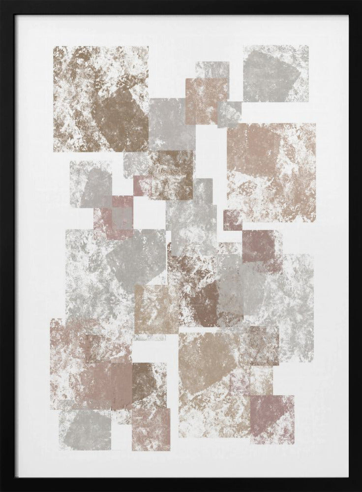 Abstrakte braune Würfel | Poster