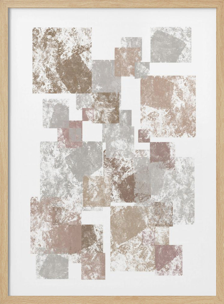 Abstrakte braune Würfel | Poster