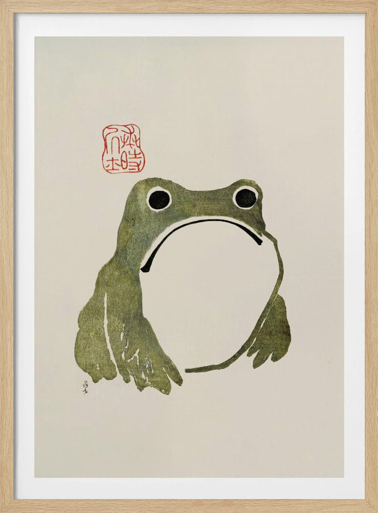 Mürrischer Frosch I Grün | Poster
