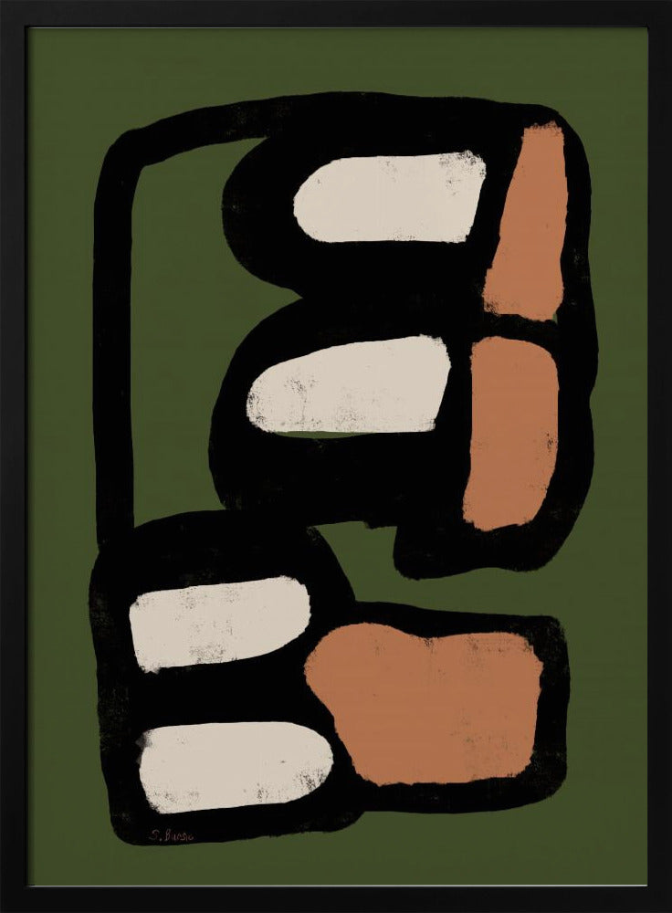 Ovales abstraktes Grün | Poster