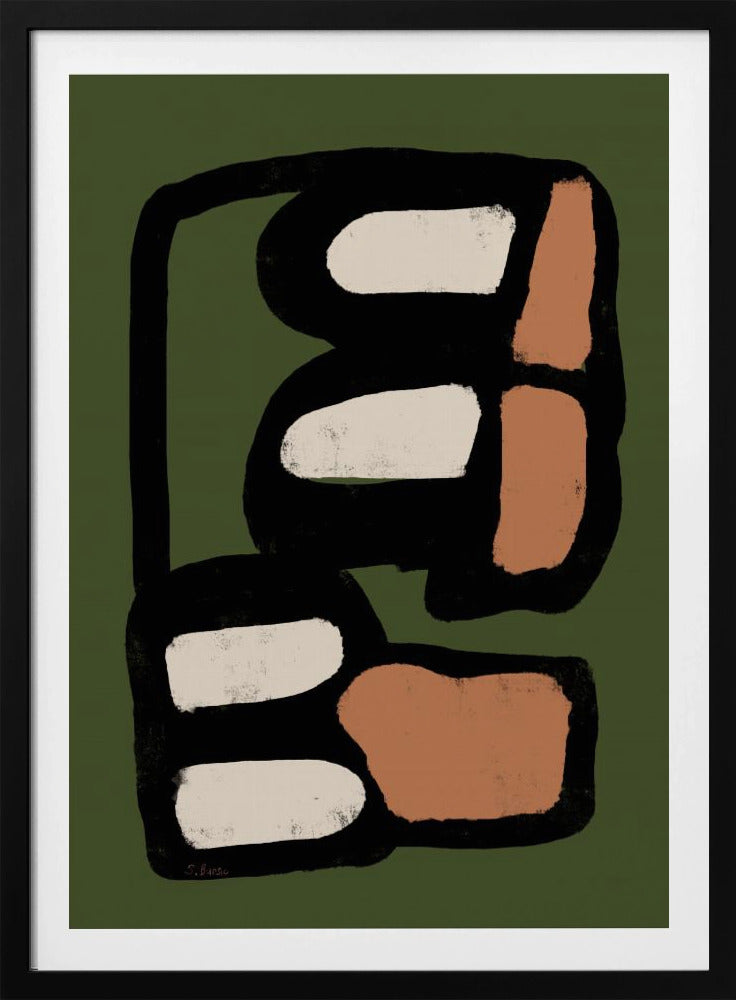 Ovales abstraktes Grün | Poster