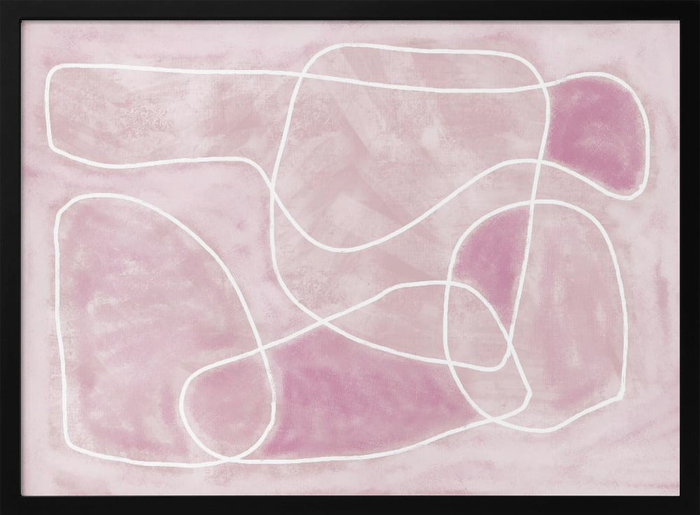Pastellrosa Strichzeichnung | Poster