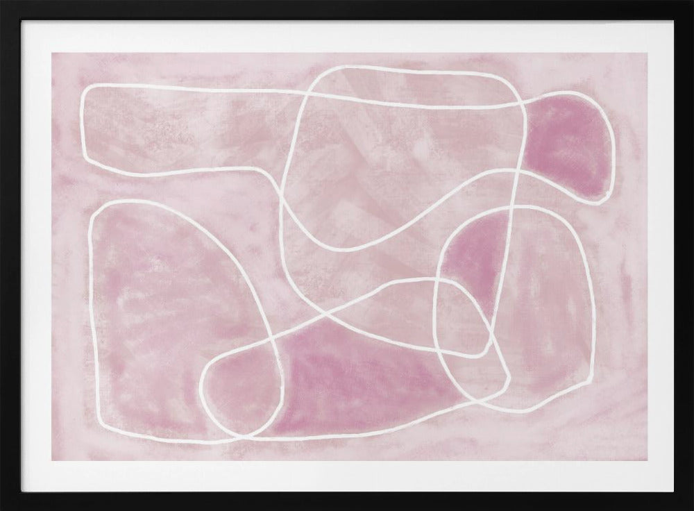 Pastellrosa Strichzeichnung | Poster