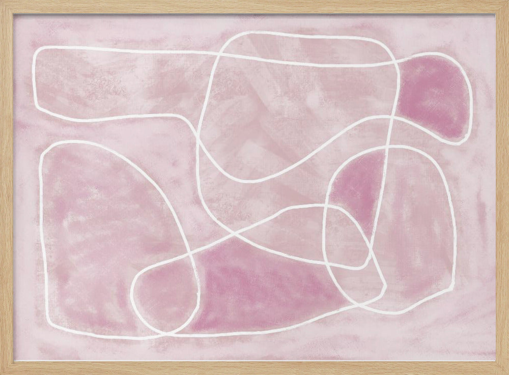 Pastellrosa Strichzeichnung | Poster