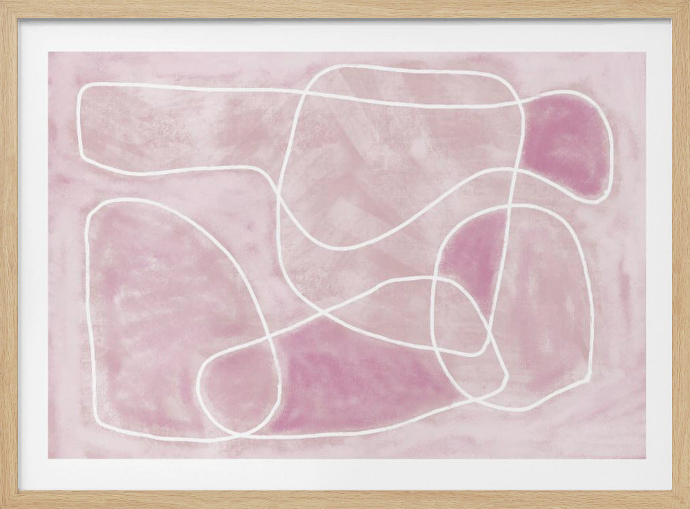 Pastellrosa Strichzeichnung | Poster